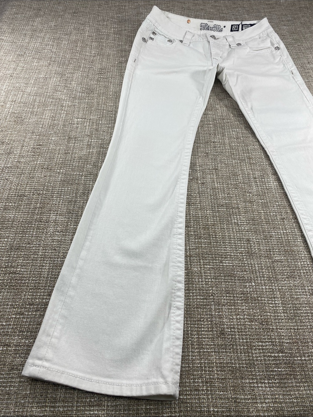 Miss Me White Boot Cut Jeans - Picture 7 of 16